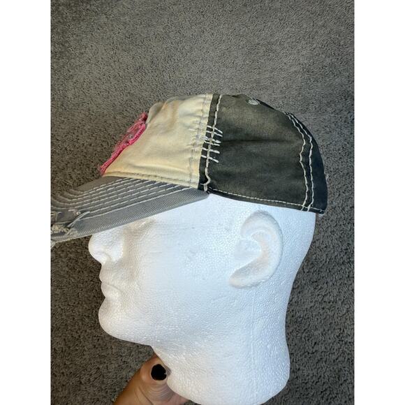 Vintage True Religion Hat Womens One Size Distressed Multicolor Pink Horseshoe main image 8